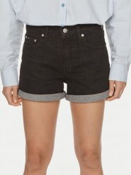 Calvin Klein Jeans Szorty jeansowe J20J222808 Czarny Regular Fit. Czarne szorty Calvin Klein Jeans, bez wzorów, z bawełny. Za 229.99 zł.