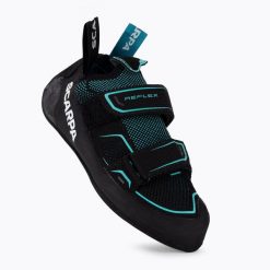 Buty wspinaczkowe damskie SCARPA Reflex V. Czarne buty treningowe Scarpa, bez wzorów, z dzianiny, bez zapięcia, wspinaczkowe. Za 476.85 zł.