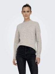 ONLY Sweter w kolorze beżowym rozmiar: XL. Brązowe swetry ONLY, xl, bez wzorów, ze splotem, bez ramiączek. Za 74.81 zł.