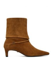 Gino Rossi Botki EO-DIUNA-120056 Brązowy. Brązowe botki Gino Rossi, bez wzorów, ze skóry, bez obcasa, na szpilce, bez zapięcia. Za 449.99 zł.
