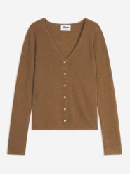 Just Cashmere Kaszmirowy kardigan "Norma" w kolorze jasnobrązowym rozmiar: L. Brązowe swetry Just Cashmere, l, bez wzorów, z kaszmiru, bez ramiączek. Za 347.99 zł.