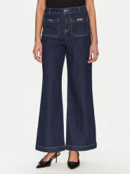 Morgan Jeansy 251-PSOFT Granatowy Wide Leg. Niebieskie jeansy Morgan, bez wzorów, z bawełny. Za 219.99 zł.