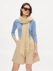 Weekend Max Mara Szal Sion2 2415541105 Beżowy. Brązowe szaliki i kominy Weekend Max Mara, bez wzorów, ze lnu. Za 629.99 zł.
