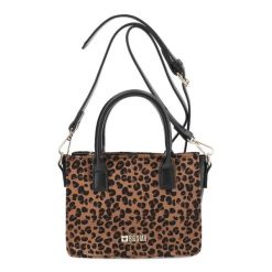 Brązowy Kuferek Big Star Torebka Damska W Panterkę. Czarne torebki klasyczne BIG STAR, bez wzorów, retro, na ramię, bez dodatków. Za 152.99 zł.