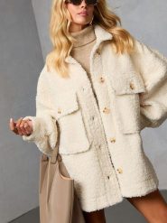 LA Angels Kurtka pluszowa w kolorze kremowym rozmiar: M. Brązowe kurtki LA Angels, m, bez wzorów, z polaru, bez kaptura. Za 273.59 zł.