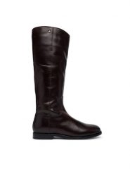 BOSS Kozaki Lycia 50573088 Brązowy ciemny. Brązowe kozaki Boss, bez wzorów, bez obcasa, na płaskiej podeszwie, bez zapięcia. Za 1,349.00 zł.