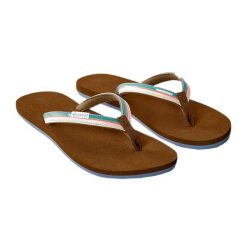 Japonki plażowe damskie Rip Curl Freedom 5272 Stripe. Brązowe japonki Rip Curl, bez wzorów, sportowe. Za 66.99 zł.