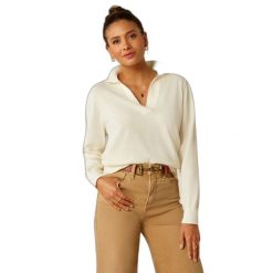 Sweter damski Ariat Langsett. Brązowe swetry Ariat, na zimę, l, bez wzorów, bez ramiączek. Za 367.50 zł.