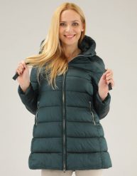Zielona kurtka pikowana. Zielone kurtki Unisono, s, bez wzorów, z tkaniny, bez kaptura. Za 379.00 zł.
