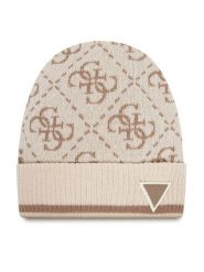 Guess Czapka V5BZ07 Z4230 Beżowy. Brązowe czapki zimowe Guess, z aplikacjami, z materiału. Za 179.99 zł.