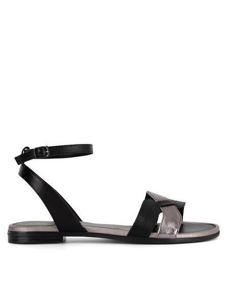 Lasocki Sandały ARENA RST-ARENA-18 Czarny. Czarne sandały Lasocki, bez wzorów, ze skóry, bez obcasa, na płaskiej podeszwie, bez zapięcia. Za 129.99 zł.