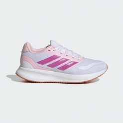 Buty Runfalcon 5. Białe buty do biegania adidas, bez wzorów, z gumy, bez zapięcia, do biegania. Za 160.99 zł.