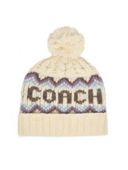 Coach Czapka CCL51 Écru. Czapki zimowe Coach, bez wzorów, z wełny. Za 409.99 zł.