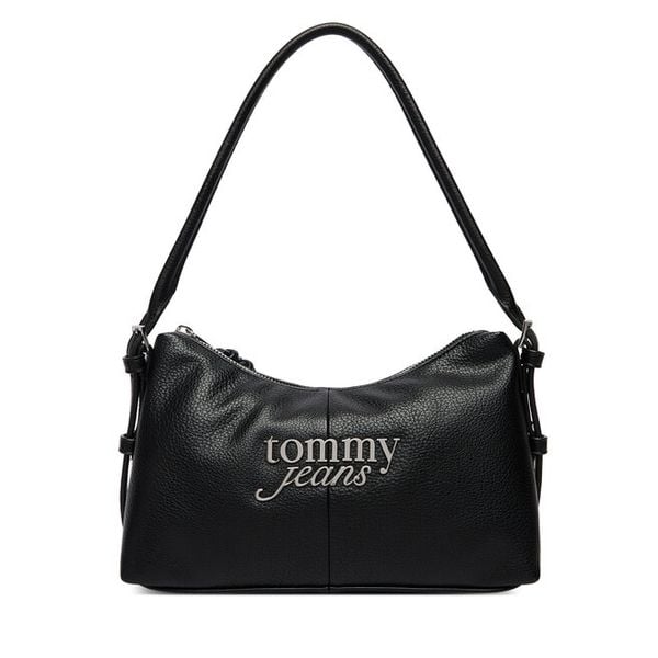 Torebka Tommy Jeans. Czarne torebki klasyczne Tommy Jeans, bez wzorów, z jeansu, klasyczne, bez dodatków. Za 233.99 zł.