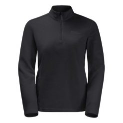 Bluza trekkingowa damska Jack Wolfskin Taunus Hz. Czarne bluzy Jack Wolfskin, bez wzorów, sportowe, bez ramiączek, bez kaptura. Za 189.99 zł.