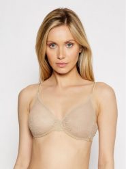 Gossard Biustonosz z fiszbiną Lace Sheer 13001 Beżowy. Brązowe biustonosze Gossard, bez wzorów, z syntetyku. Za 129.99 zł.
