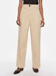 Hugo Spodnie materiałowe Hanico-1-D 50489241 Beżowy Relaxed Fit. Brązowe spodnie materiałowe Hugo, bez wzorów, z bawełny. Za 339.99 zł.