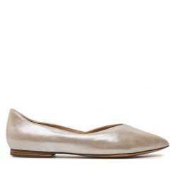 Baleriny Caprice. Brązowe baleriny Caprice, bez wzorów, bez obcasa, bez zapięcia. Za 239.99 zł.