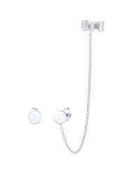 Elli Damskie kolczyki Kolczyki Klipsy Okrągła płytka klipsa Basic w kolorze srebrnym 925 Sterling Silver 1 ct. Szare kolczyki Elli, srebrne. Za 248.99 zł.