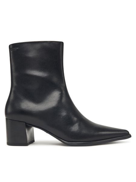 Vagabond Shoemakers Botki Giselle 5854-001-20 Czarny. Czarne botki Vagabond Shoemakers, bez wzorów, ze skóry, bez obcasa, na słupku, bez zapięcia. Za 609.99 zł.