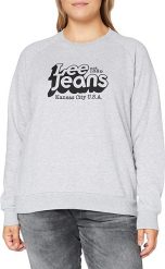 LEE GRAPHIC CREW SWS DAMSKA BLUZA KLASYCZNA LOGO NADRUK GREY MELE L53TTXMP 112112533. Szare bluzy Lee, l, bez wzorów, bez kaptura. Za 139.99 zł.