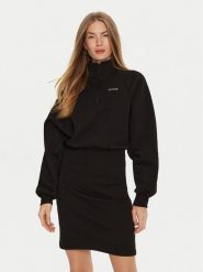 Guess Sukienka dzianinowa V4BK06 KCHX0 Czarny Regular Fit. Czarne sukienki Guess, xxs, z aplikacjami, z bawełny, bez kołnierzyka, bez ramiączek. Za 299.99 zł.