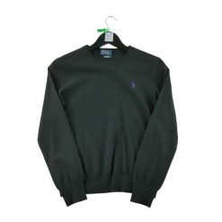 Second life - Kobieta Czarny Wełniany Sweter - Stan bardzo dobry. Czarne swetry Ralph Lauren, bez wzorów, z wełny, sportowe, bez ramiączek. Za 191.66 zł.