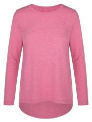 Koszulka damska - sport - damska - Bavaxa - luźny krój, lurex - różowy. Czerwone t-shirty sportowe ÀLG, uniwersalny, bez wzorów, z materiału, bez ramiączek. Za 74.03 zł.