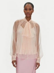 TWINSET Bluzka 251TP2514 Różowy Loose Fit. Czerwone bluzki Twinset, bez wzorów, z syntetyku, bez kołnierzyka, bez ramiączek. Za 669.99 zł.