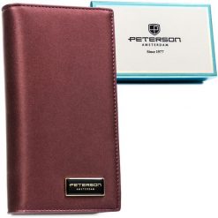 Portfel damski ze skóry naturalnej i ekologicznej w fioletowym kolorze zamykany na magnes i suwak PTN PS1431-HNL Peterson. Fioletowe portfele Peterson, bez wzorów, ze skóry. Za 134.99 zł.