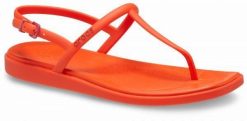 Japonki Dla Dorosłych Crocs Miami Thong Flip. Czerwone japonki Crocs, bez wzorów, z materiału. Za 139.99 zł.