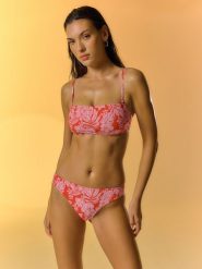 4F Góra od bikini damska - czerwona XS. Czerwone bikini 4f, bez wzorów, z materiału, eleganckie. Za 69.99 zł.