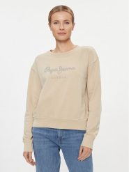Pepe Jeans Bluza Harley PL581402 Beżowy Regular Fit. Brązowe bluzy Pepe Jeans, l, bez wzorów, z bawełny, bez kaptura. Za 119.99 zł.