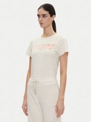 DKNY Sport T-Shirt DP5T1193 Beżowy Regular Fit. Brązowe t-shirty sportowe DKNY Sport, s, bez wzorów, z bawełny, bez ramiączek. Za 89.99 zł.