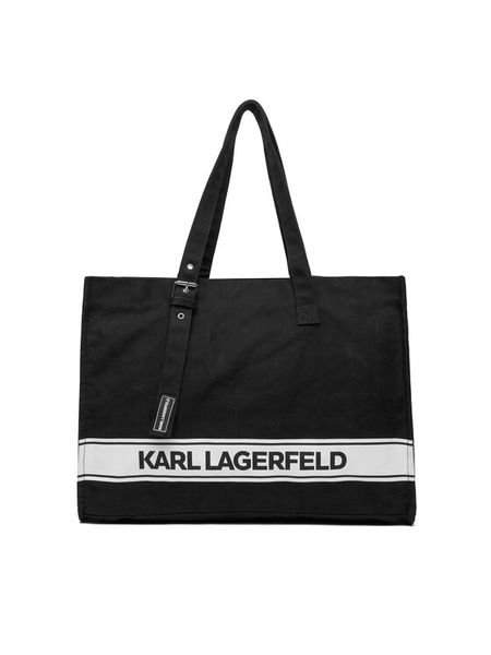 KARL LAGERFELD Torebka B1M46078 Czarny. Czarne torebki klasyczne KARL LAGERFELD, bez wzorów, z materiału, bez dodatków. Za 306.99 zł.