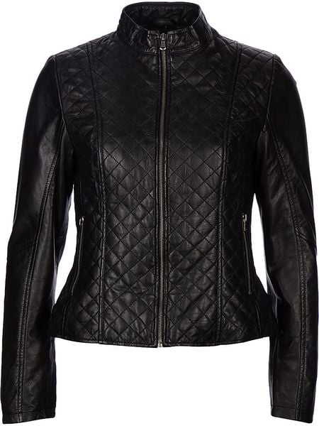 7eleven Skórzana kurtka "Luise" w kolorze czarnym rozmiar: 42. Czarne kurtki 7eleven, bez wzorów, z materiału, bez kaptura. Za 435.87 zł.