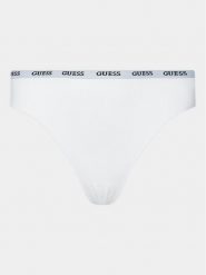Guess Figi brazylijskie O3YE01 KBS50 Biały. Białe figi Guess, z aplikacjami, z syntetyku. Za 69.99 zł.