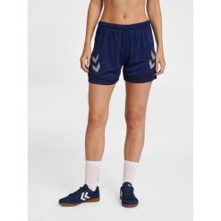 Damskie Szorty z poliestru Hummel Lead. Niebieskie szorty sportowe Hummel, bez wzorów, z materiału, do piłki nożnej. Za 119.50 zł.