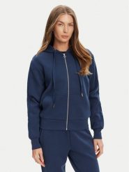 Guess Bluza W5YQ05 KBYE2 Granatowy Regular Fit. Niebieskie bluzy Guess, l, z aplikacjami, z syntetyku, bez ramiączek, bez kaptura. Za 309.99 zł.
