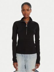 Patrizia Pepe Sweter 8K0323 K274 Czarny Regular Fit. Czarne swetry Patrizia Pepe, bez wzorów, z wiskozy, bez ramiączek. Za 1,149.00 zł.