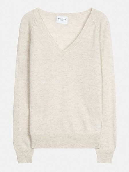 Perfect Cashmere Kaszmirowy sweter "Penelope" w kolorze kremowym rozmiar: S. Brązowe swetry Perfect Cashmere, s, bez wzorów, z kaszmiru, bez ramiączek. Za 363.71 zł.