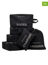 Puccini 6-częściowy zestaw w kolorze czarnym rozmiar: onesize. Czarne walizki Puccini. Za 126.45 zł.