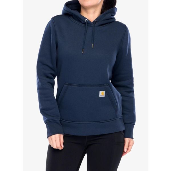 Bluza damska z kapturem Carhartt Relaxed Midweight Sweatshirt. Niebieskie bluzy Carhartt, bez wzorów, z kapturem, trekkingowe. Za 245.99 zł.