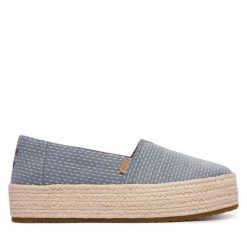 Espadryle Toms. Niebieskie espadryle TOMS, bez wzorów, bez obcasa. Za 419.99 zł.
