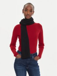 Calvin Klein Szalik Embroidery Fine K60K612601 Czarny. Czarne szaliki i kominy Calvin Klein, bez wzorów, z bawełny. Za 329.99 zł.