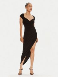 NORMA KAMALI Sukienka koktajlowa KK1243PLC98001 Czarny Slim Fit. Czarne sukienki Norma Kamali, xl, bez wzorów, z syntetyku, wizytowe, bez kołnierzyka, bez ramiączek. Za 589.99 zł.