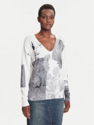 Desigual Sweter Gotemburgo 25WWJF15 Szary Regular Fit. Szare swetry Desigual, xl, bez wzorów, z wiskozy, bez ramiączek. Za 309.99 zł.