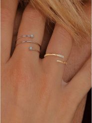 OR Carats Złoty pierścionek z diamentem rozmiar: 54. Żółte pierścionki OR Carats, z diamentem, złote. Za 361.87 zł.
