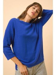 Just Cashmere Kaszmirowy sweter "Clatt" w kolorze niebieskim rozmiar: L. Niebieskie swetry Just Cashmere, l, bez wzorów, z kaszmiru, bez ramiączek. Za 385.95 zł.