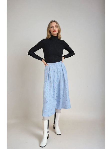 Monki Spódnica w kolorze błękitnym rozmiar: XL. Niebieskie spódnice Monki, xl, bez wzorów, midi. Za 39.99 zł.